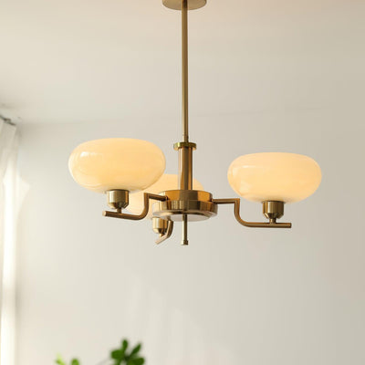 Amino Pendant Lamp Glass Globe Brass Frame