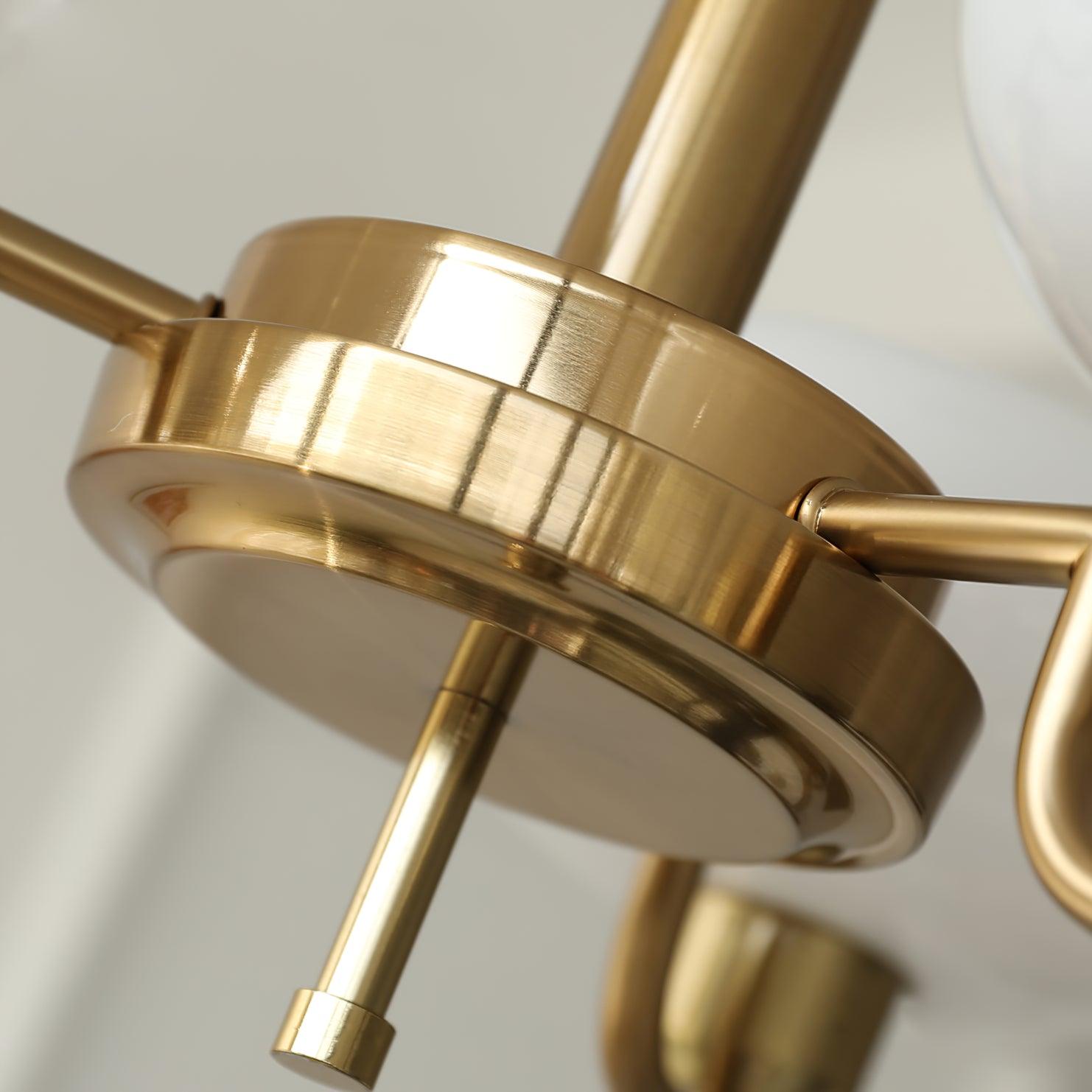 Amino Pendant Lamp Glass Globe Brass Frame