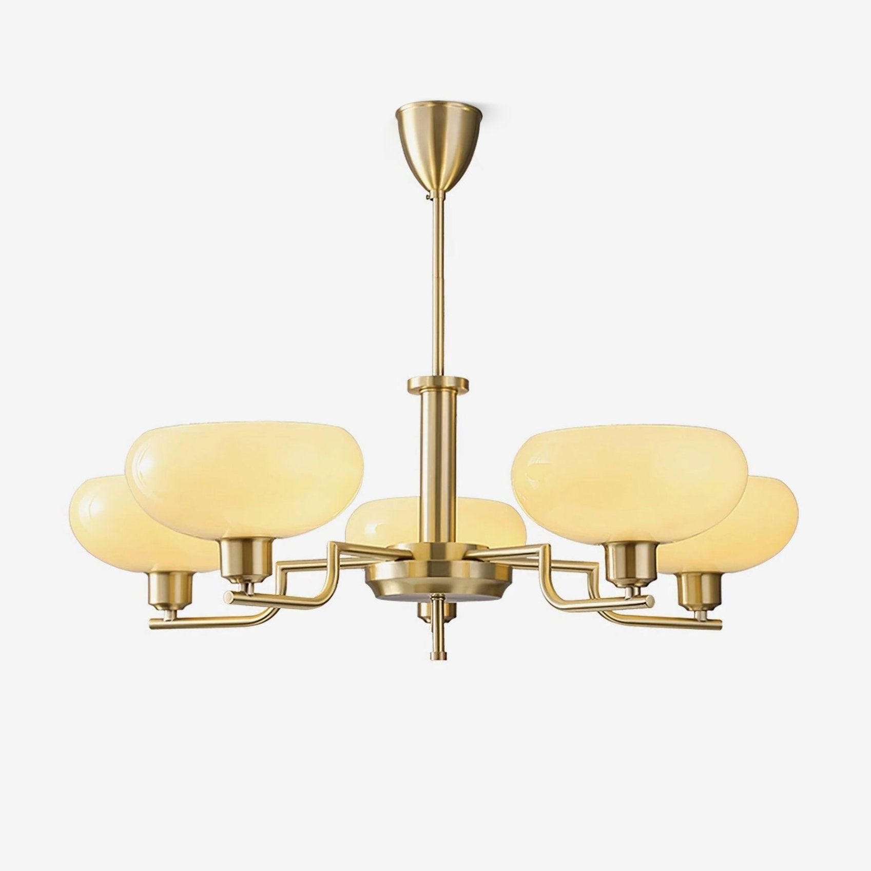 Amino Pendant Lamp Glass Globe Brass Frame