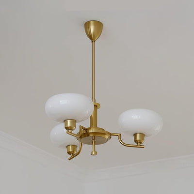 Amino Pendant Lamp Glass Globe Brass Frame