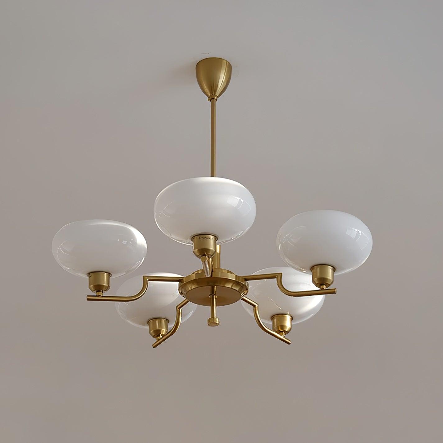 Amino Pendant Lamp Glass Globe Brass Frame