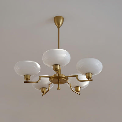 Amino Pendant Lamp Glass Globe Brass Frame