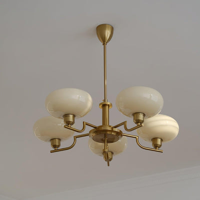 Amino Pendant Lamp Glass Globe Brass Frame
