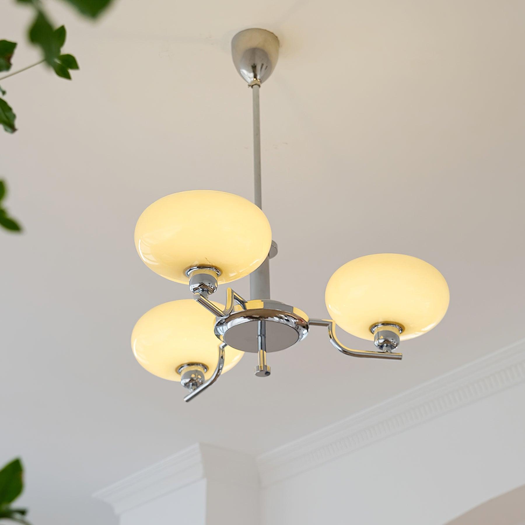 Amino Pendant Lamp Glass Globe Brass Frame