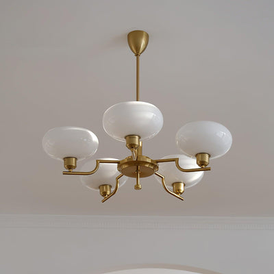 Amino Pendant Lamp Glass Globe Brass Frame