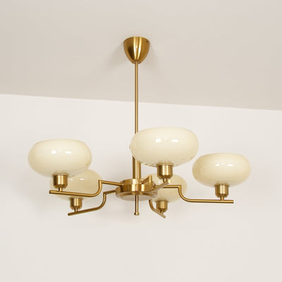 Amino Pendant Lamp Glass Globe Brass Frame