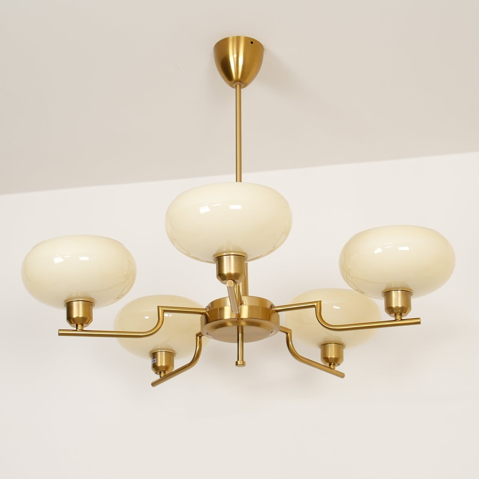 Amino Pendant Lamp Glass Globe Brass Frame