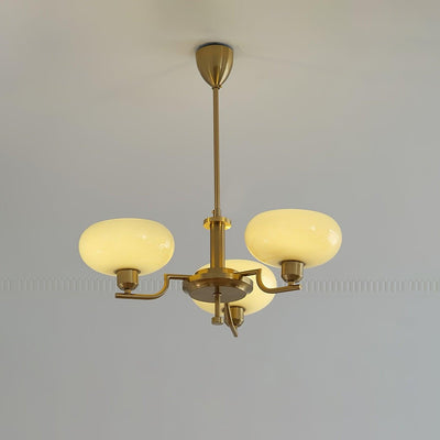Amino Pendant Lamp Glass Globe Brass Frame