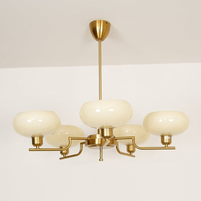 Amino Pendant Lamp Glass Globe Brass Frame