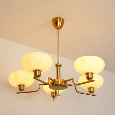 Amino Pendant Lamp Glass Globe Brass Frame