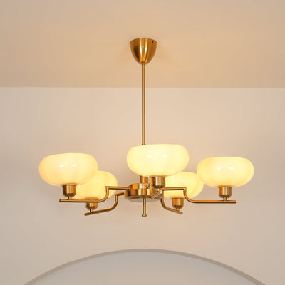 Amino Pendant Lamp Glass Globe Brass Frame