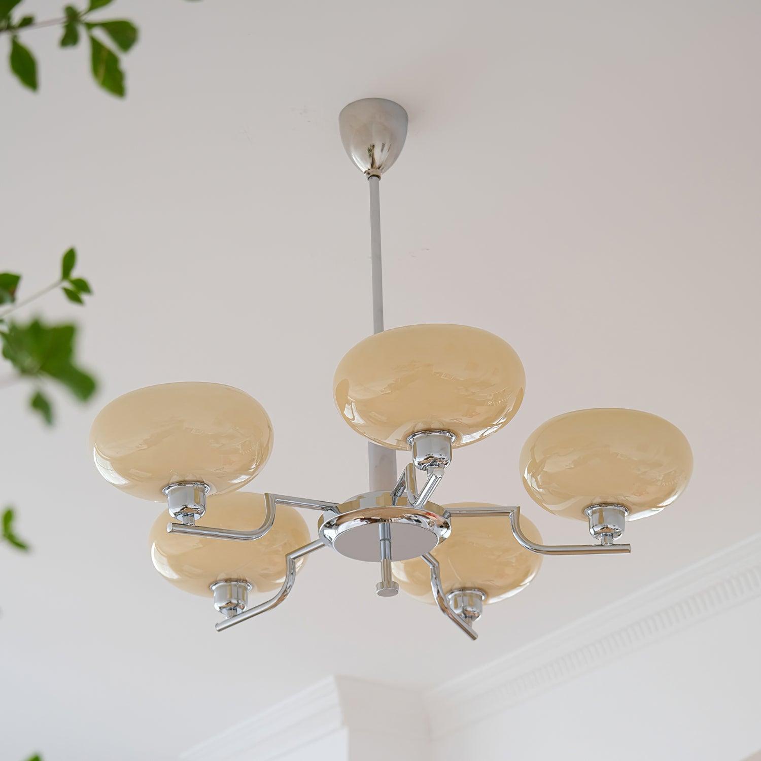 Amino Pendant Lamp Glass Globe Brass Frame