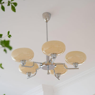 Amino Pendant Lamp Glass Globe Brass Frame