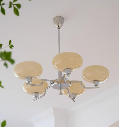 Amino Pendant Lamp Glass Globe Brass Frame