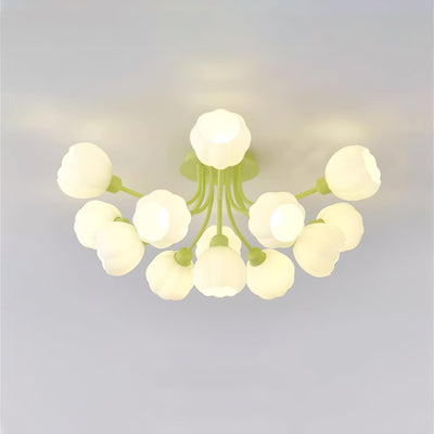 Zenorarae Elegance Matcha Glass Ceiling Lamp
