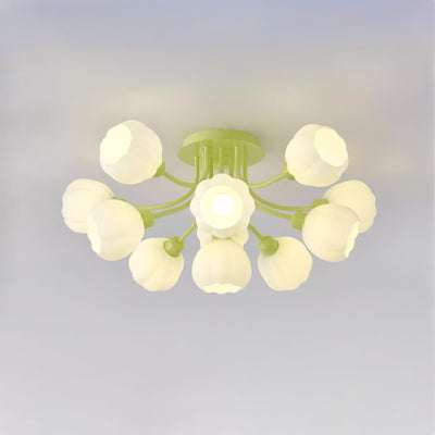 Zenorarae Elegance Matcha Glass Ceiling Lamp