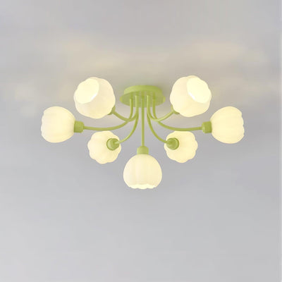 Zenorarae Elegance Matcha Glass Ceiling Lamp