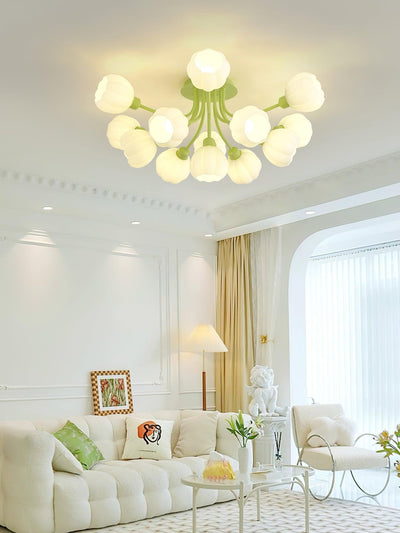 Zenorarae Elegance Matcha Glass Ceiling Lamp