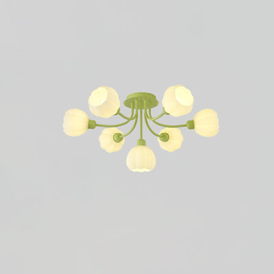 Zenorarae Elegance Matcha Glass Ceiling Lamp