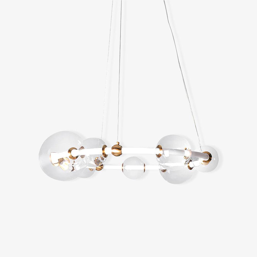 Cera Chandelier Bubble Clear Ring Contemporary Minimalist