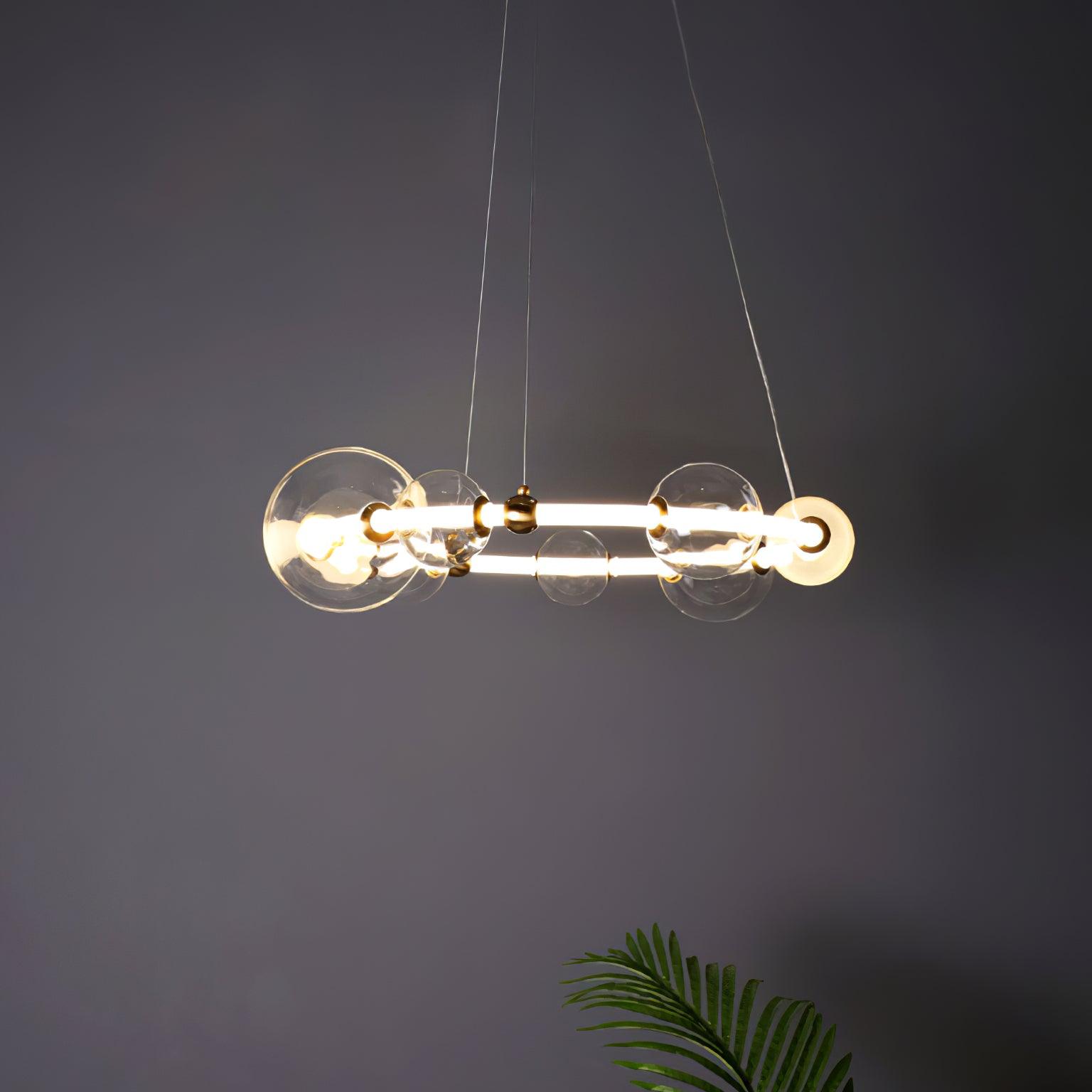 Cera Chandelier Bubble Clear Ring Contemporary Minimalist