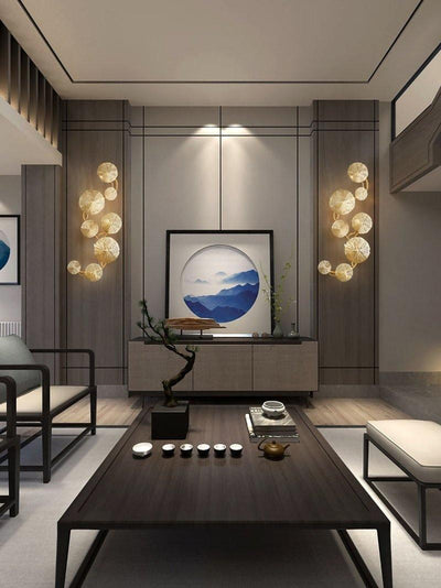 Rylso Wall Lamp Lotus Leaf Brass