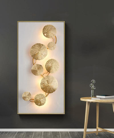 Rylso Wall Lamp Lotus Leaf Brass