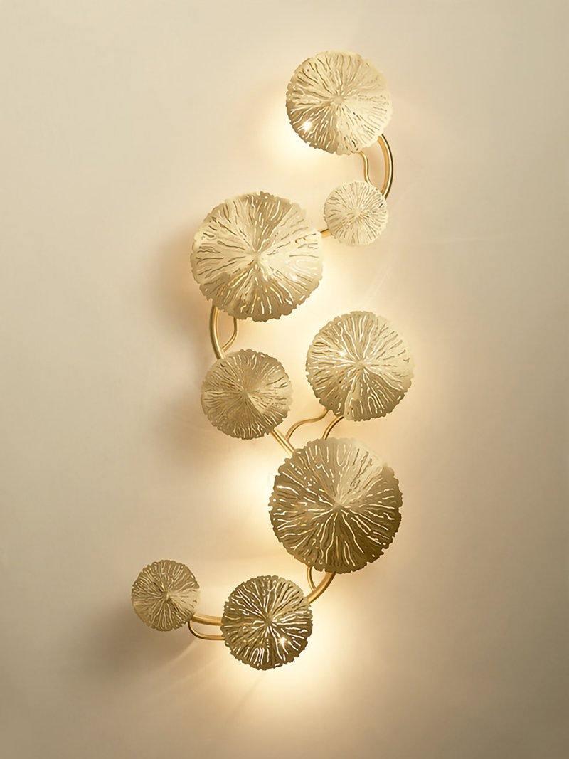 Rylso Wall Lamp Lotus Leaf Brass