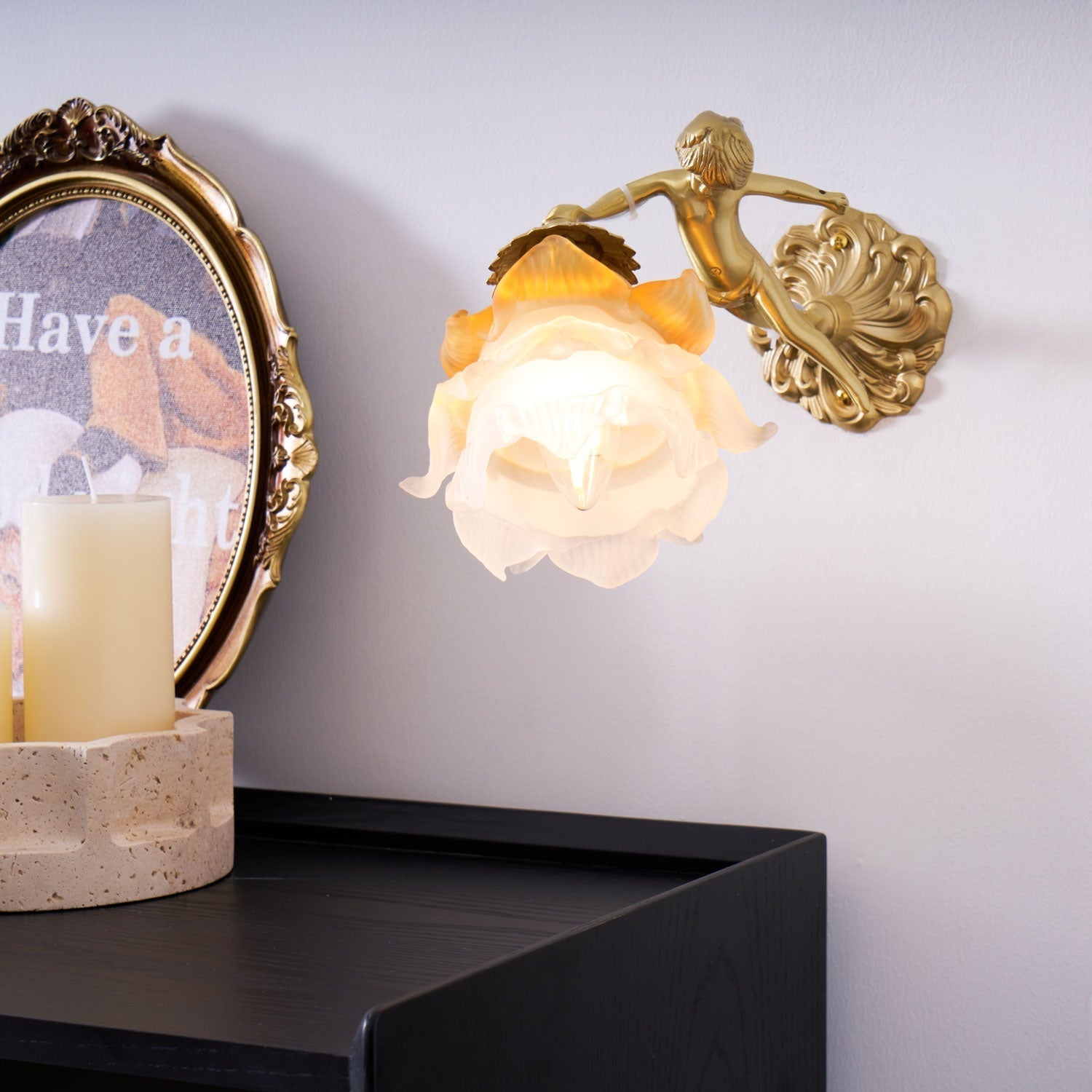 Bex Flying Angel Glass Wall Light