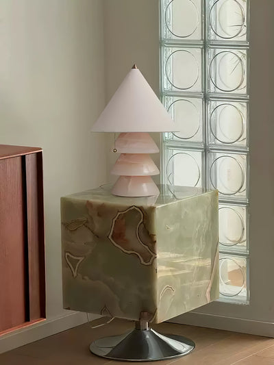 Pyramid Retro Marble Table Lamp
