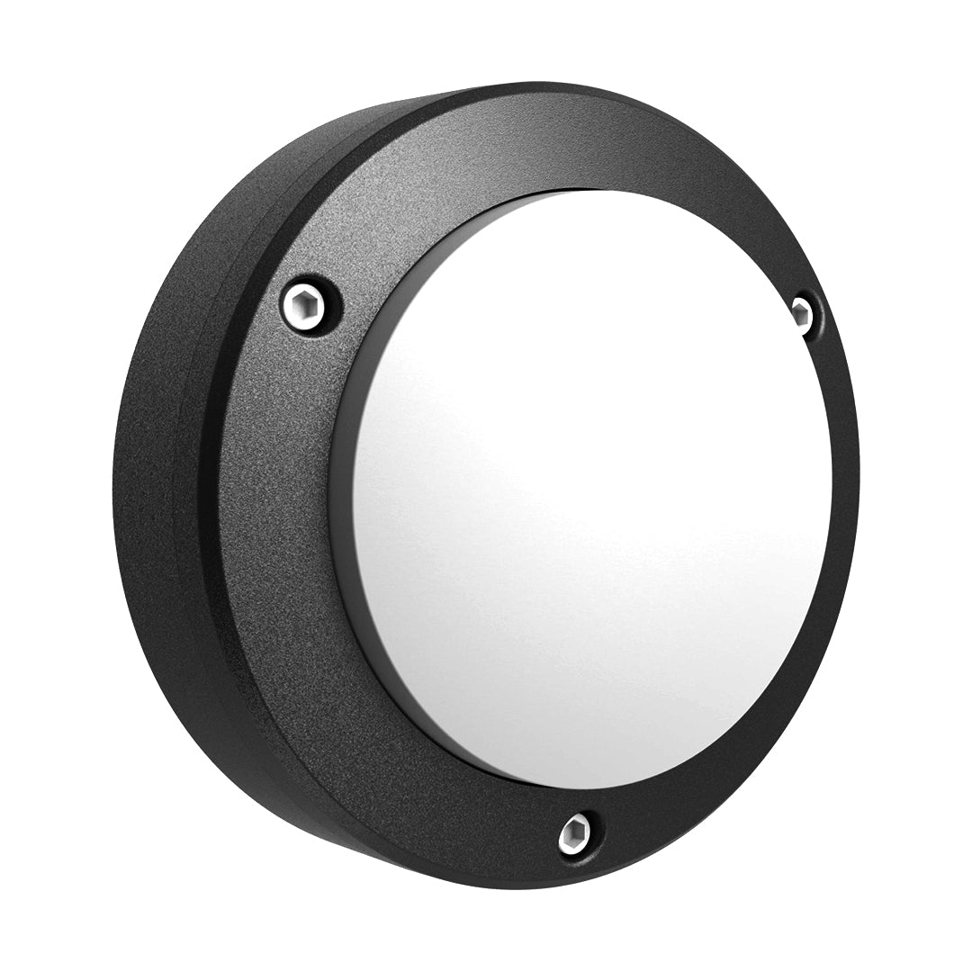 Tasha Round Minimalist Aluminum Outdoor Wall Lights