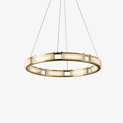Dythan Minimalist Alabaster Ring Pendant Light