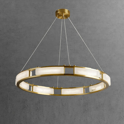 Dythan Minimalist Alabaster Ring Pendant Light