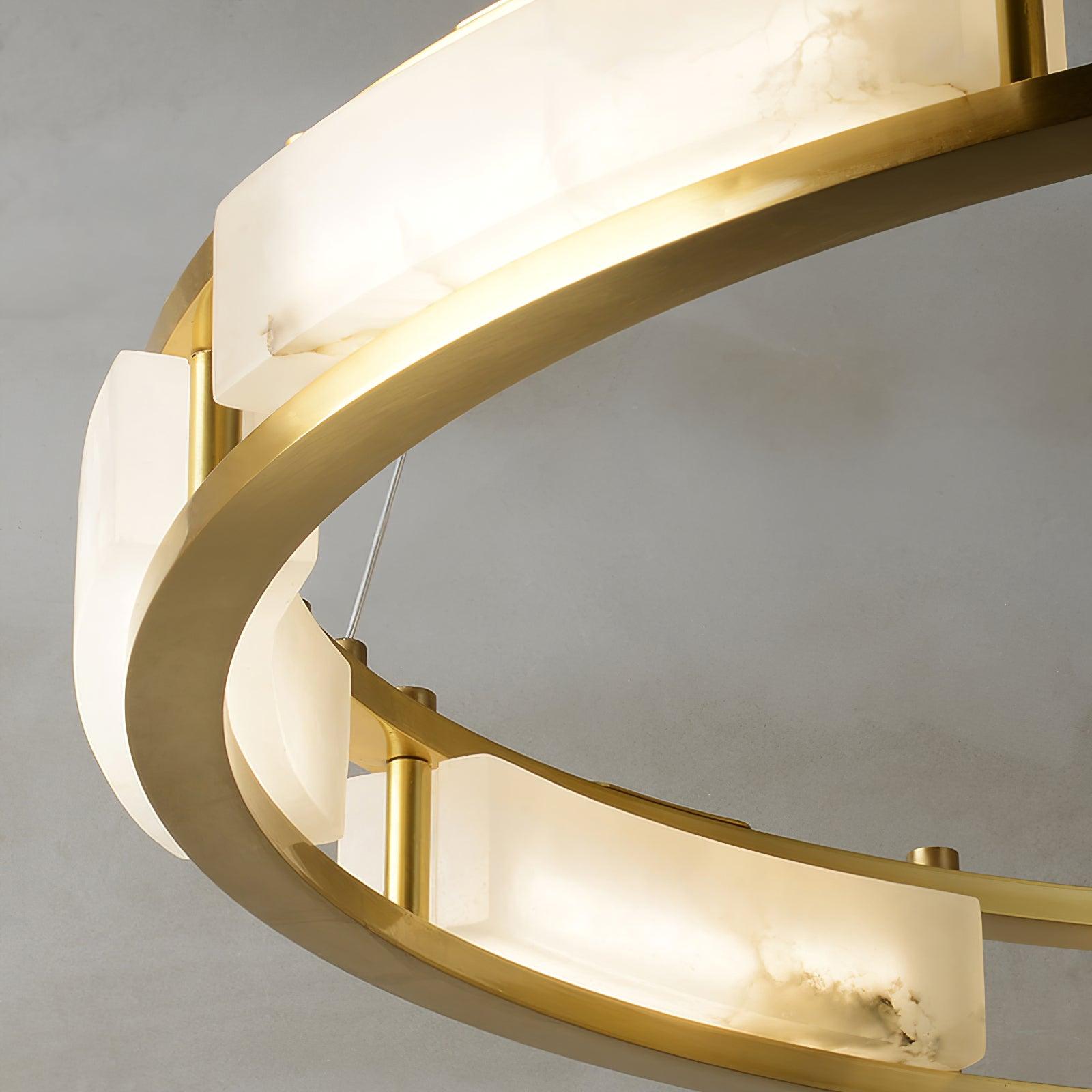Dythan Minimalist Alabaster Ring Pendant Light