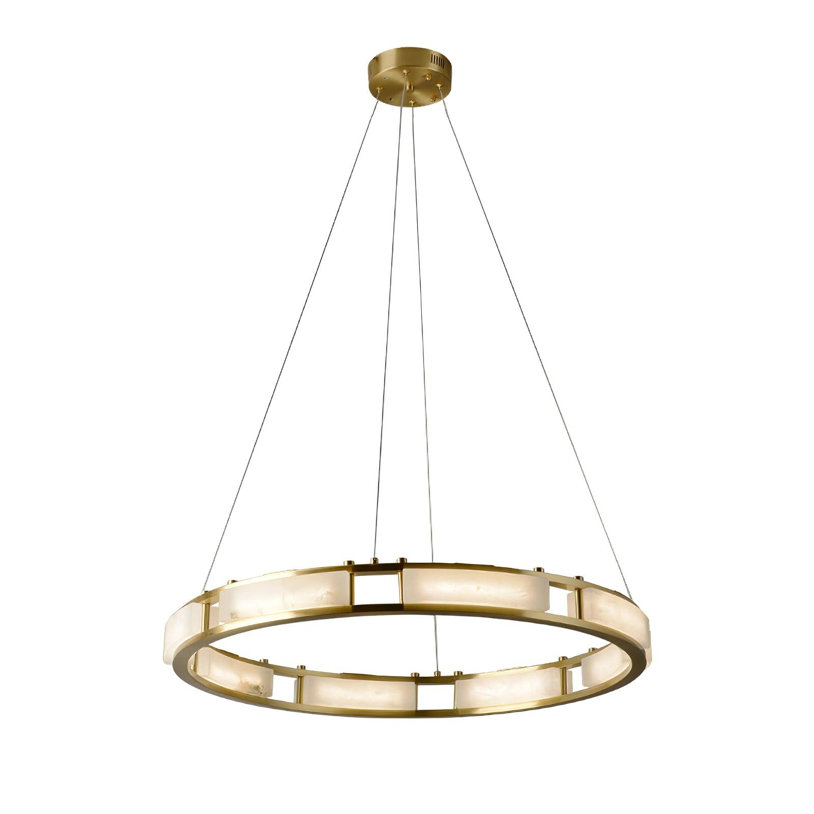 Dythan Minimalist Alabaster Ring Pendant Light