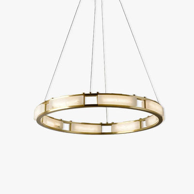 Dythan Minimalist Alabaster Ring Pendant Light