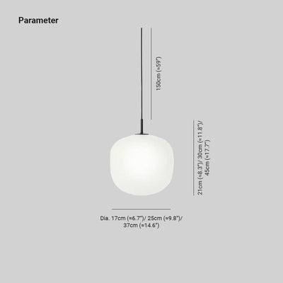 Valentina  Pendant Lamp Semi-transparent Glass