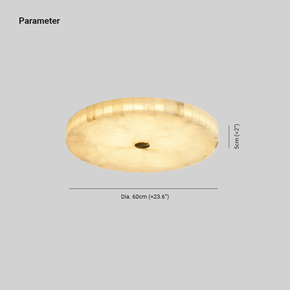 Ciphayra Round Mosaic  Alabaster Ceiling Light