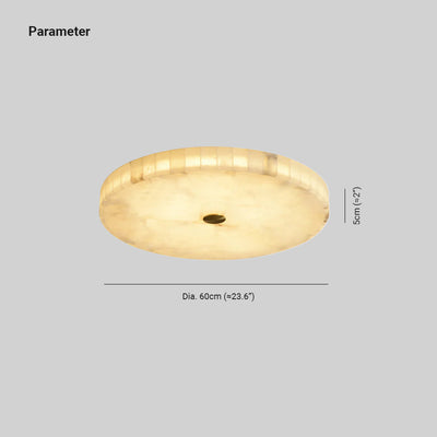 Ciphayra Round Mosaic  Alabaster Ceiling Light
