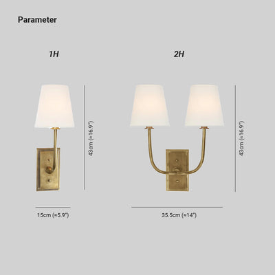 Silva Tapered Modern Fabric Wall Light