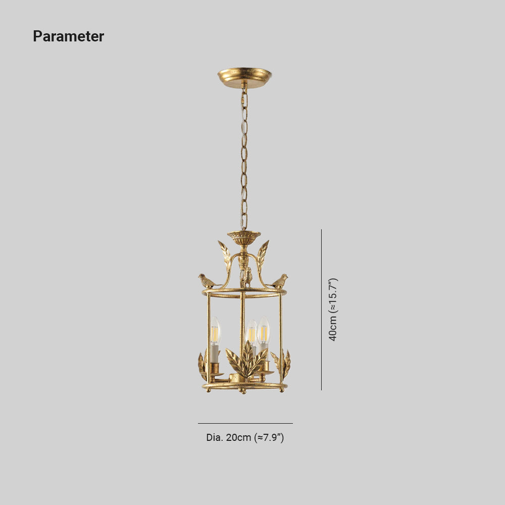 Silva Baroque Style Metal Lantern Pendant Light