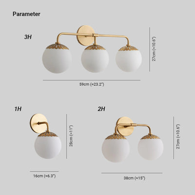 Valentina  Globe Glass Wall Lamp
