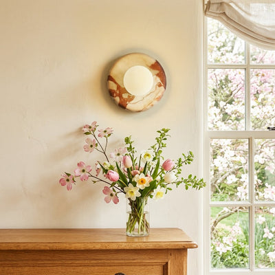 Westley Red Marble Indoor Wall Light