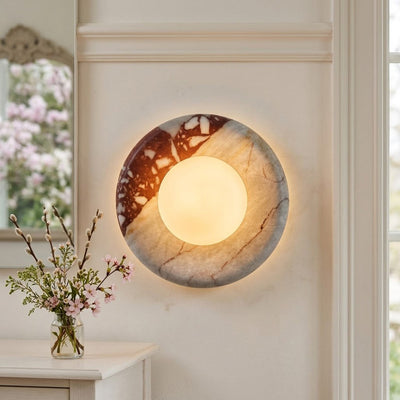 Westley Red Marble Indoor Wall Light