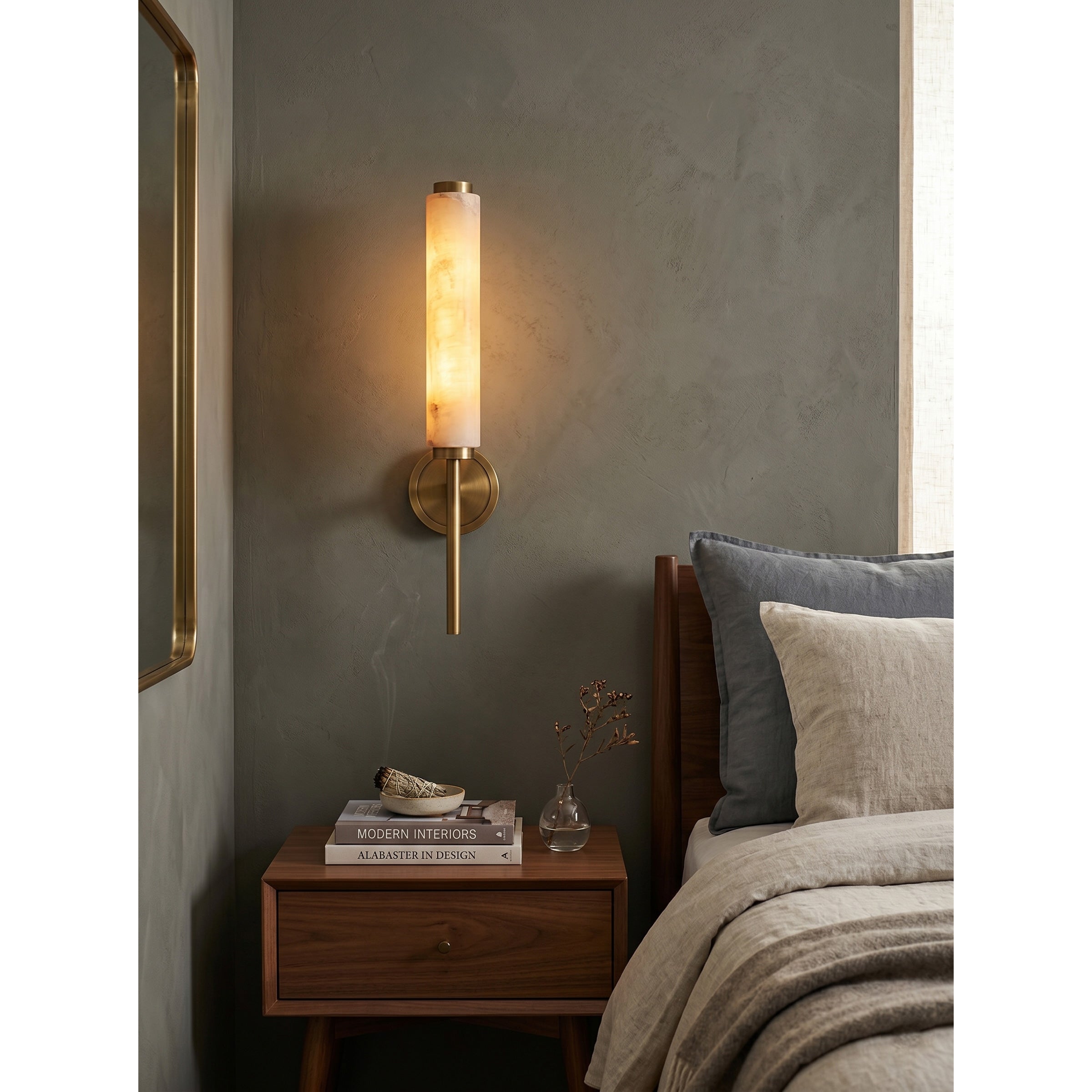 Orinley Alabaster Indoor Wall Light
