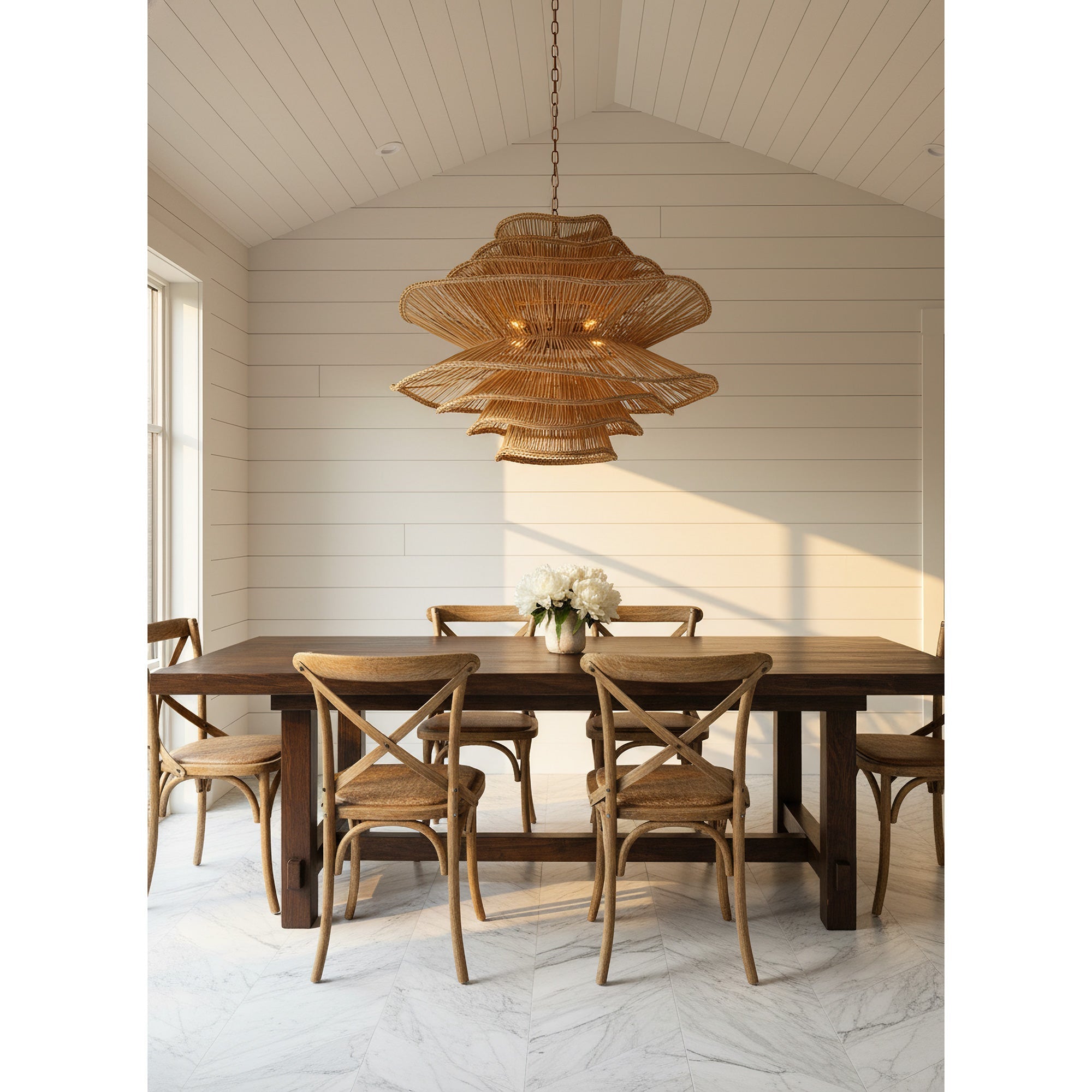 Miraford Rattan Chandelier