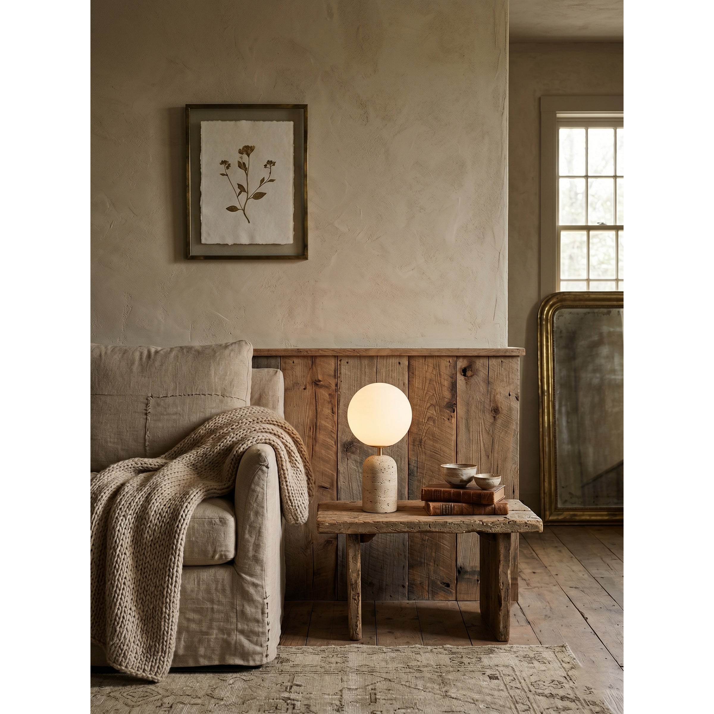 Nuvor Travertine Table Lamp