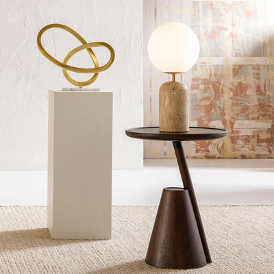 Nuvor Travertine Table Lamp