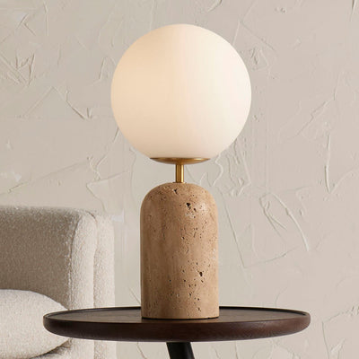 Nuvor Travertine Table Lamp