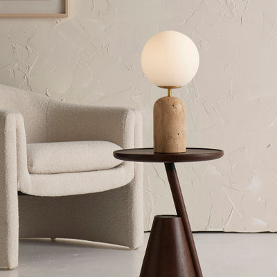 Nuvor Travertine Table Lamp